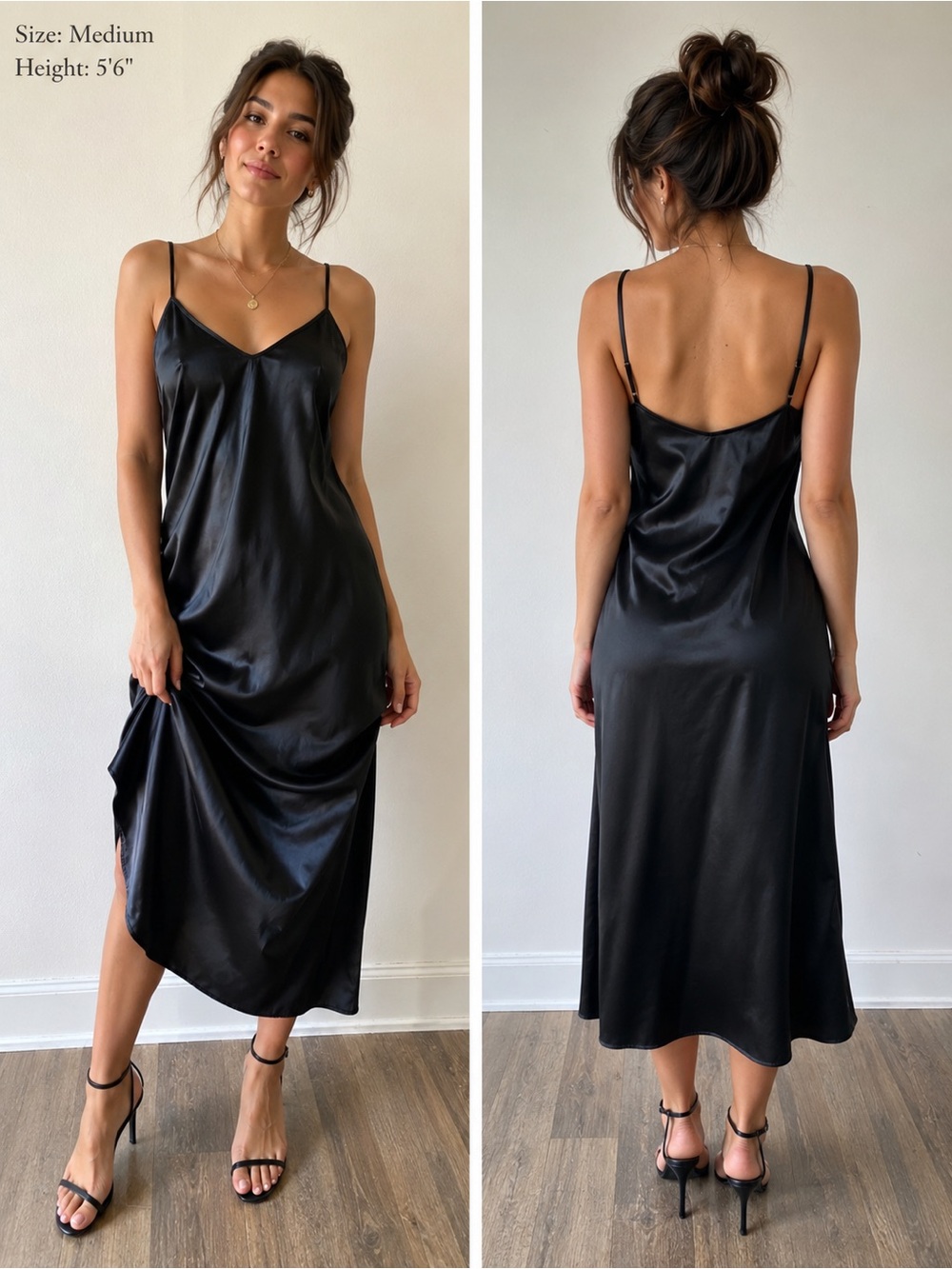 The Limited Black Satin Slip Midi Dress Y2K like! Ish. I bought it at limited.